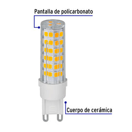 Lámpara de LED tipo cápsula 4 W base G9 luz cálida, blíster, VOLTECK LED-94C (48102)
