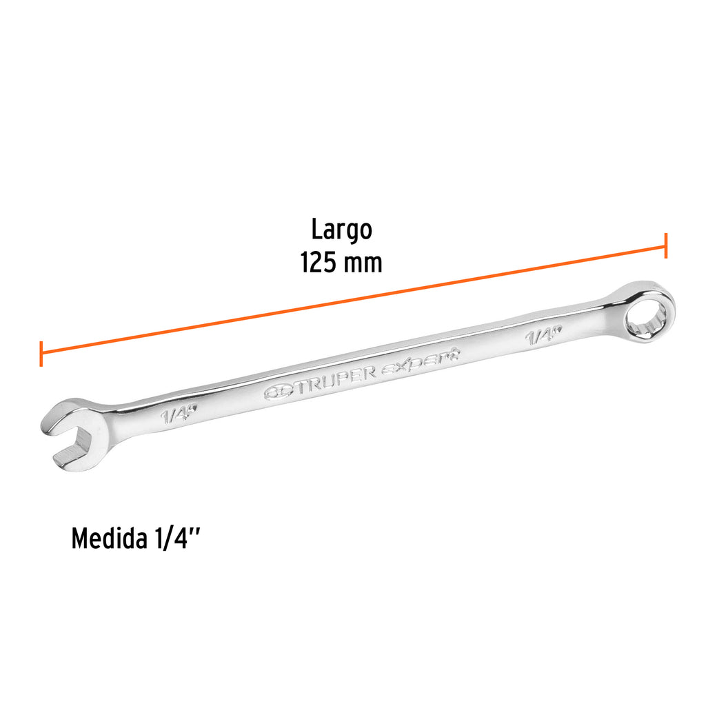 Llave inglesa 1/4" x 125 mm de largo, TRUPER Expert LL-2008 (15590)