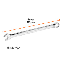 Cargar imagen en el visor de la galería, Llave inglesa  7/16&quot; x 183 mm de largo, TRUPER Expert LL-2014 (15593)