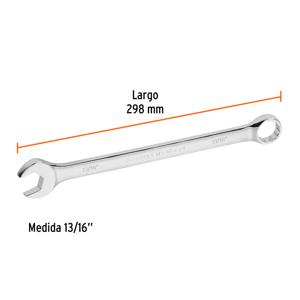 Llave inglesa 13/16" x 298 mm de largo, TRUPER Expert LL-2026 (15599)