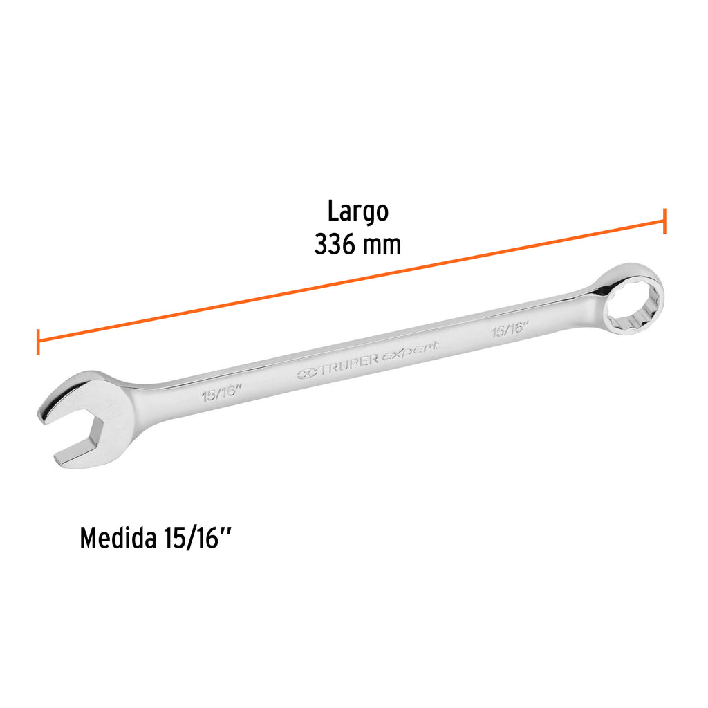 Llave inglesa 15/16" x 336 mm de largo, TRUPER Expert LL-2030 (15601)