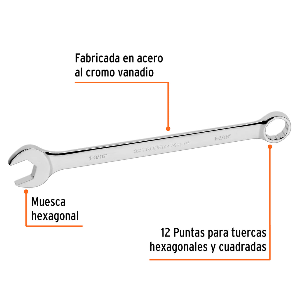 Llave inglesa 1-3/16" x 403 mm de largo, TRUPER Expert LL-2038 (15676)