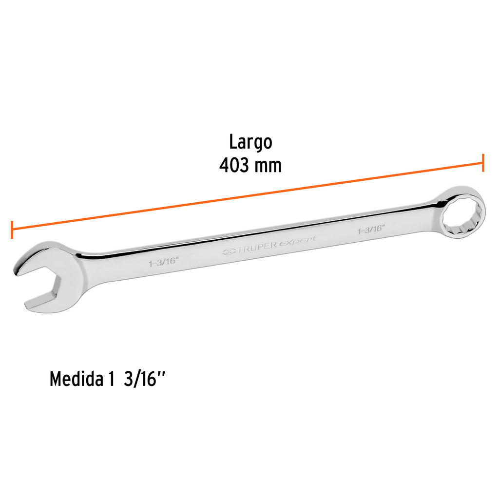 Llave inglesa 1-3/16" x 403 mm de largo, TRUPER Expert LL-2038 (15676)