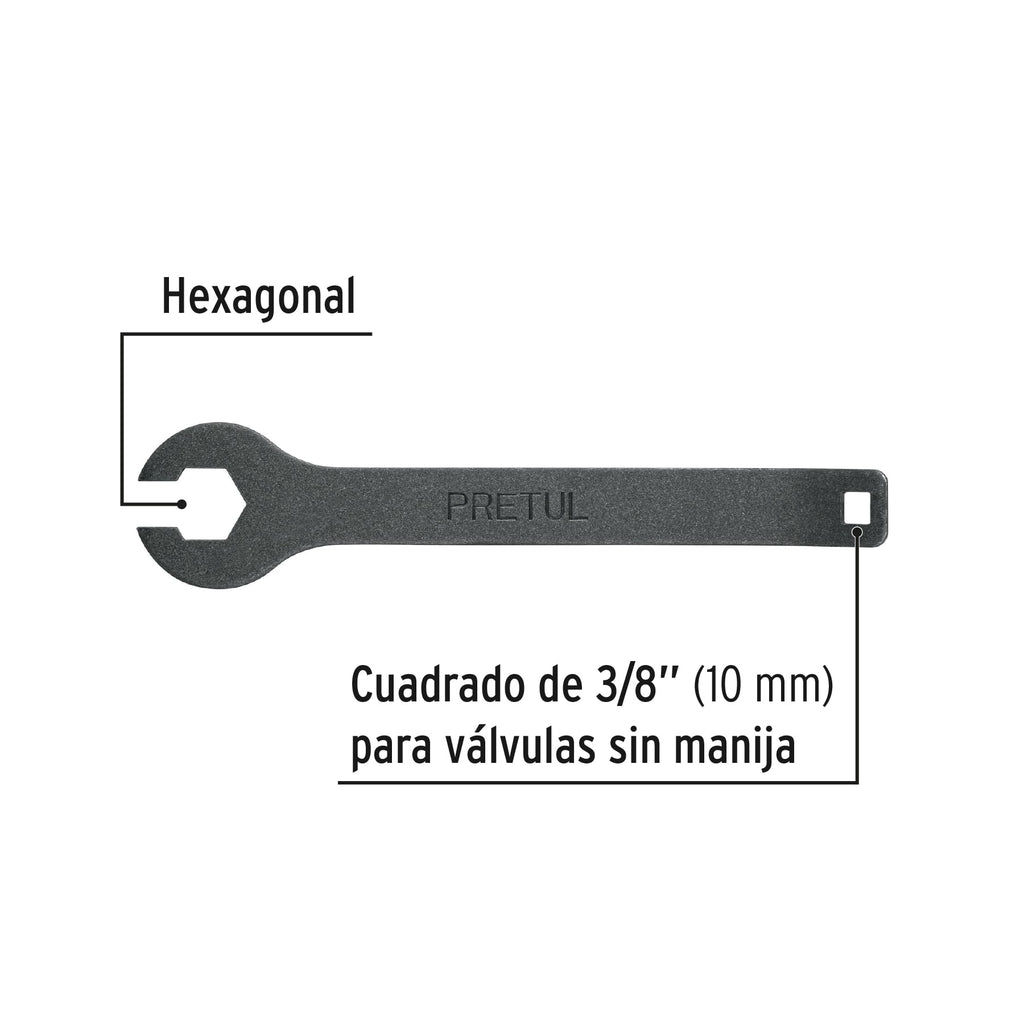 Llave para tanque de gas, PRETUL LL-GA-P (21804)