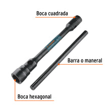 Cargar imagen en el visor de la galería, Llave de artillería 13/16 x 1-1/2&quot; boca cuadrada y hexagonal TRUPER LLAR-10 (15488)