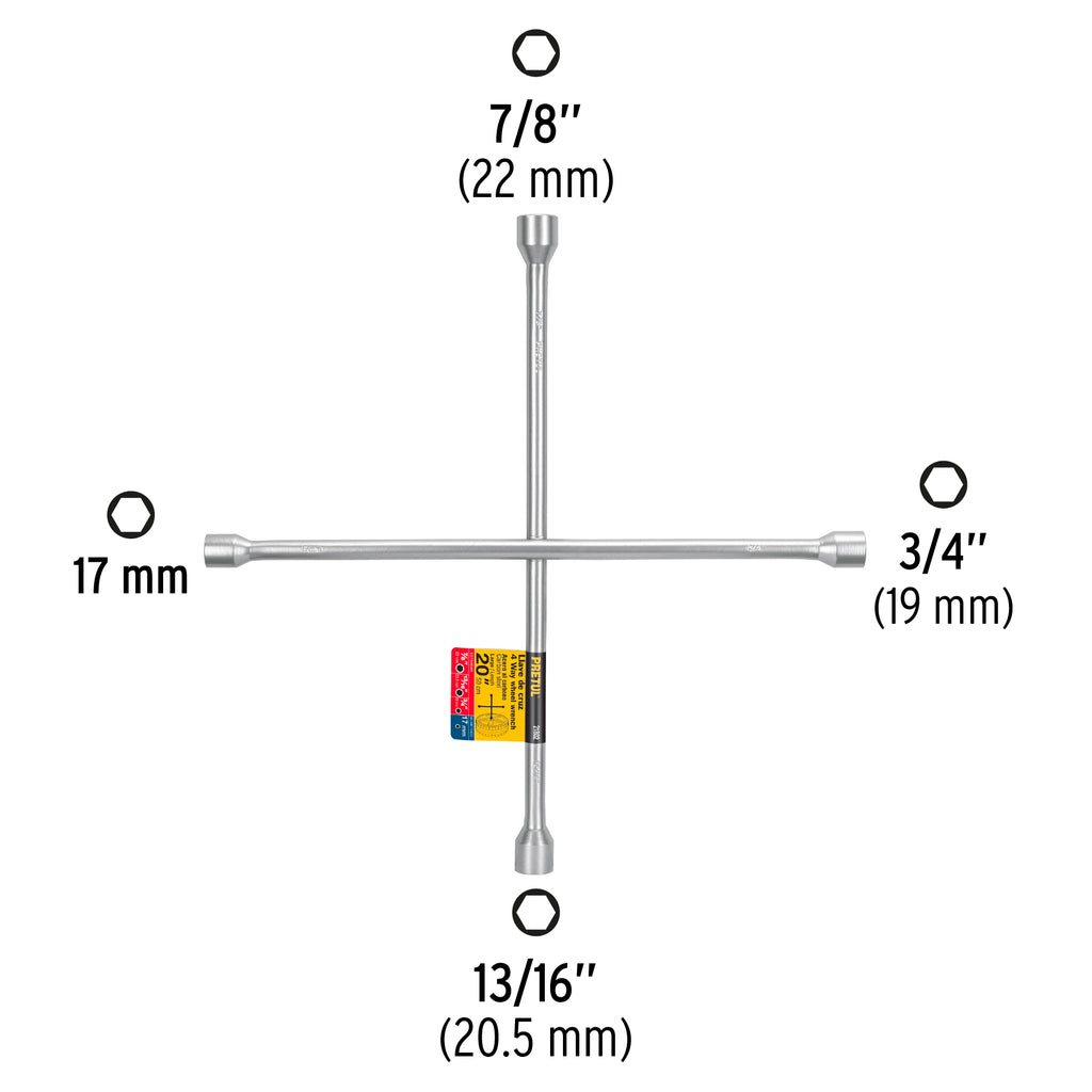 Llave de cruz para automóviles y camionetas, 20" PRETUL LLCR-20P (21802)