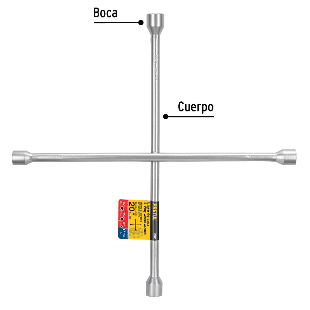 Llave de cruz para automóviles y camionetas, 20" PRETUL LLCR-20P (21802)