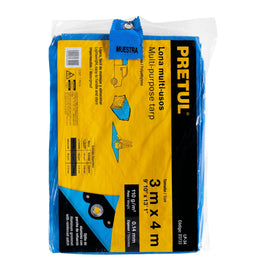 Lona 3 x 4 m, azul, PRETUL LP-34 (23733)
