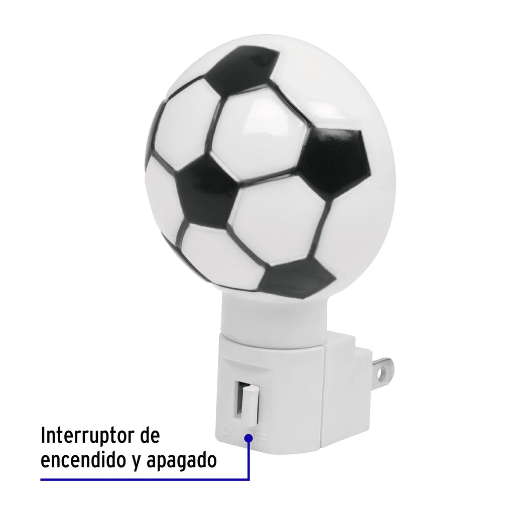 Lampara de noche con lámpara E12, balón soccer, VOLTECK LUZ-04 (46133)