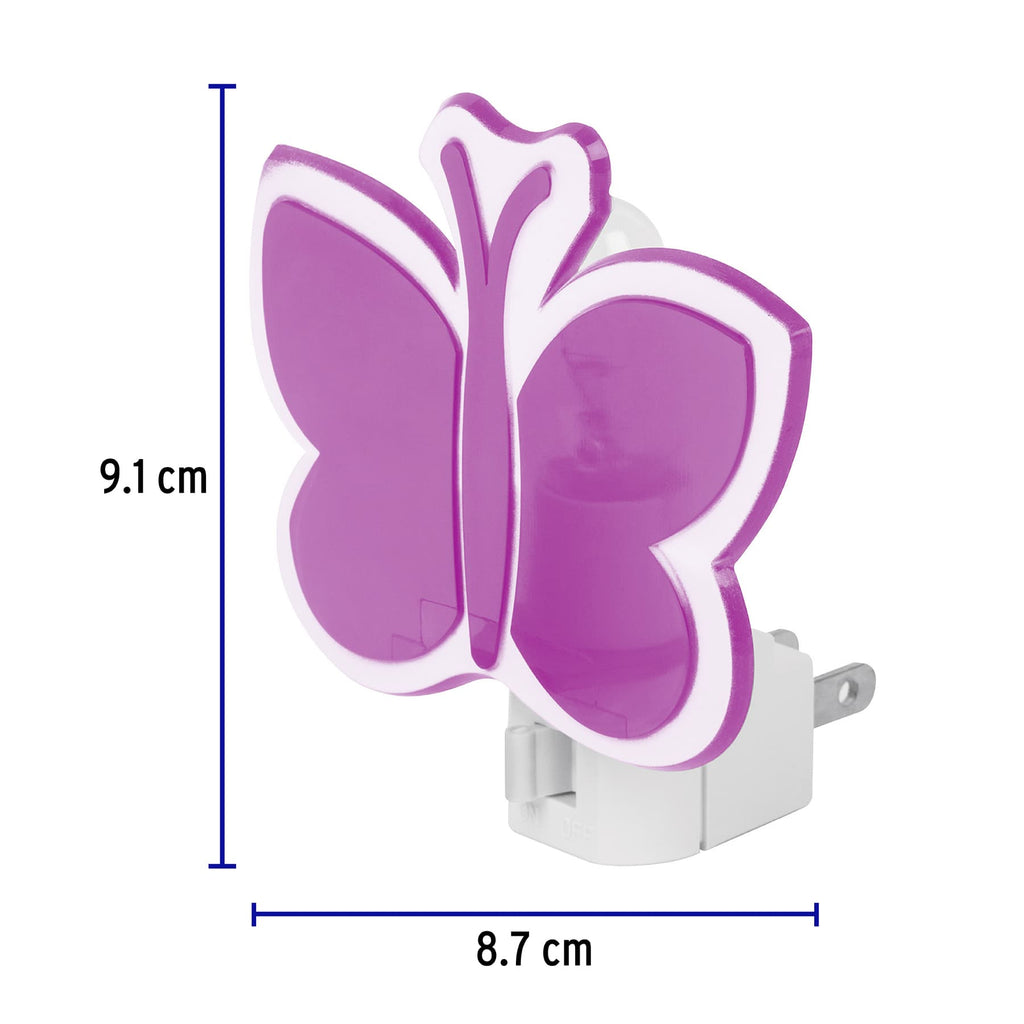 Lampara de noche con lámpara E12, mariposa, VOLTECK LUZ-12 (46293)