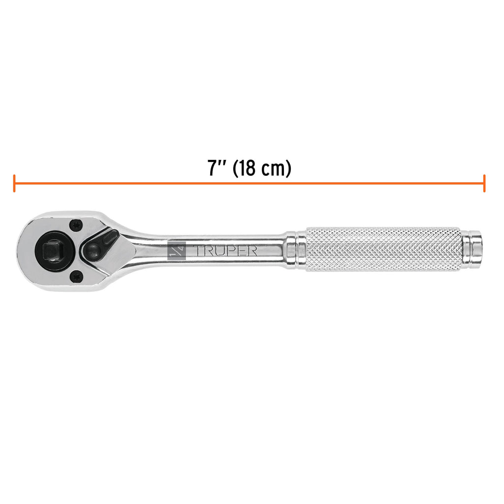 Matraca doble cuadros 1/4"y 3/8", TRUPER M-1438 (13419)