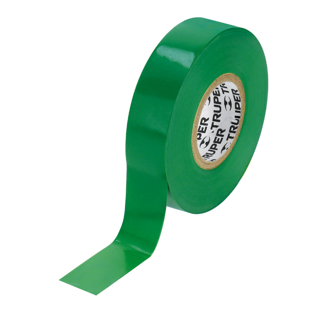 Cinta de aislar de 18 m x 19 mm, verde, TRUPER M-33V (12502)