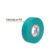 Cargar imagen en el visor de la galería, Cinta de aislar de 18 m x 19 mm, verde, TRUPER M-33V (12502)