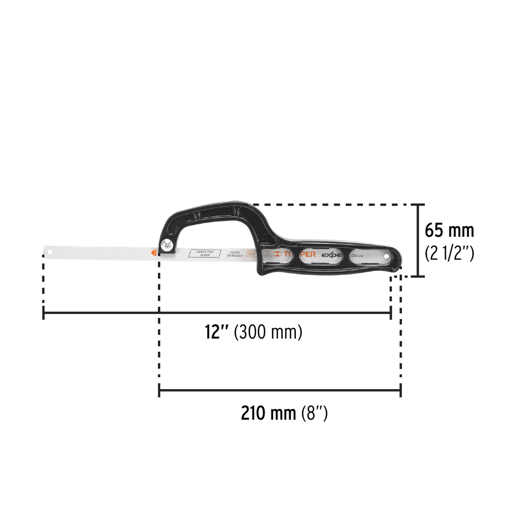 Mini arco 12" de plástico para segueta, PRETUL MAT-12P (20002)