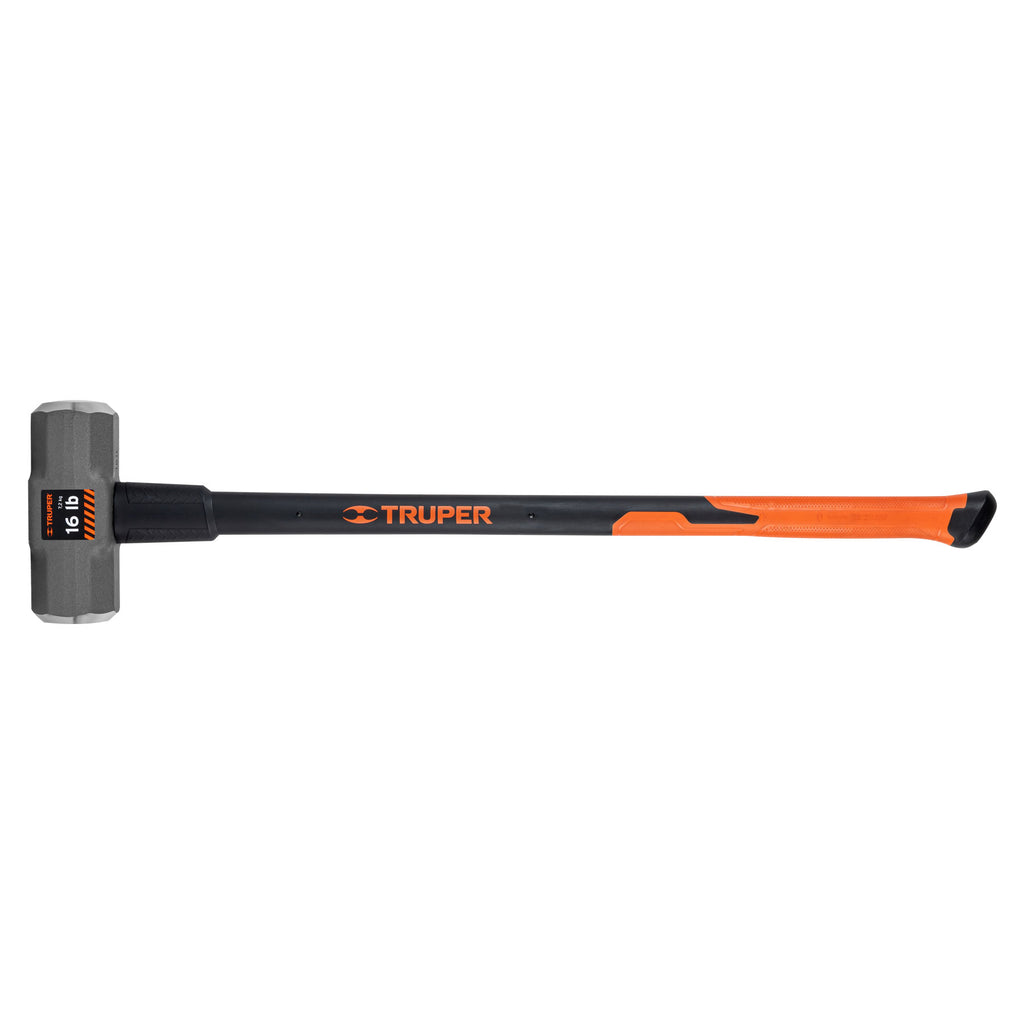 Marro octagonal 16 lb, mango fibra de vidrio 36", TRUPER MD-16F (16546)