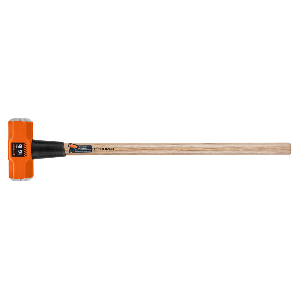 Marro octagonal 16 lb, mango de madera 36", TRUPER MD-16M (16515)