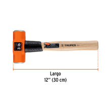 Cargar imagen en el visor de la galería, Marro octagonal 3 lb, mango de madera 12", TRUPER MD-3M (16507)