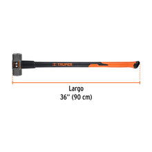 Cargar imagen en el visor de la galería, Marro octagonal 8 lb, mango fibra de vidrio 36", TRUPER MD-8F (16538)