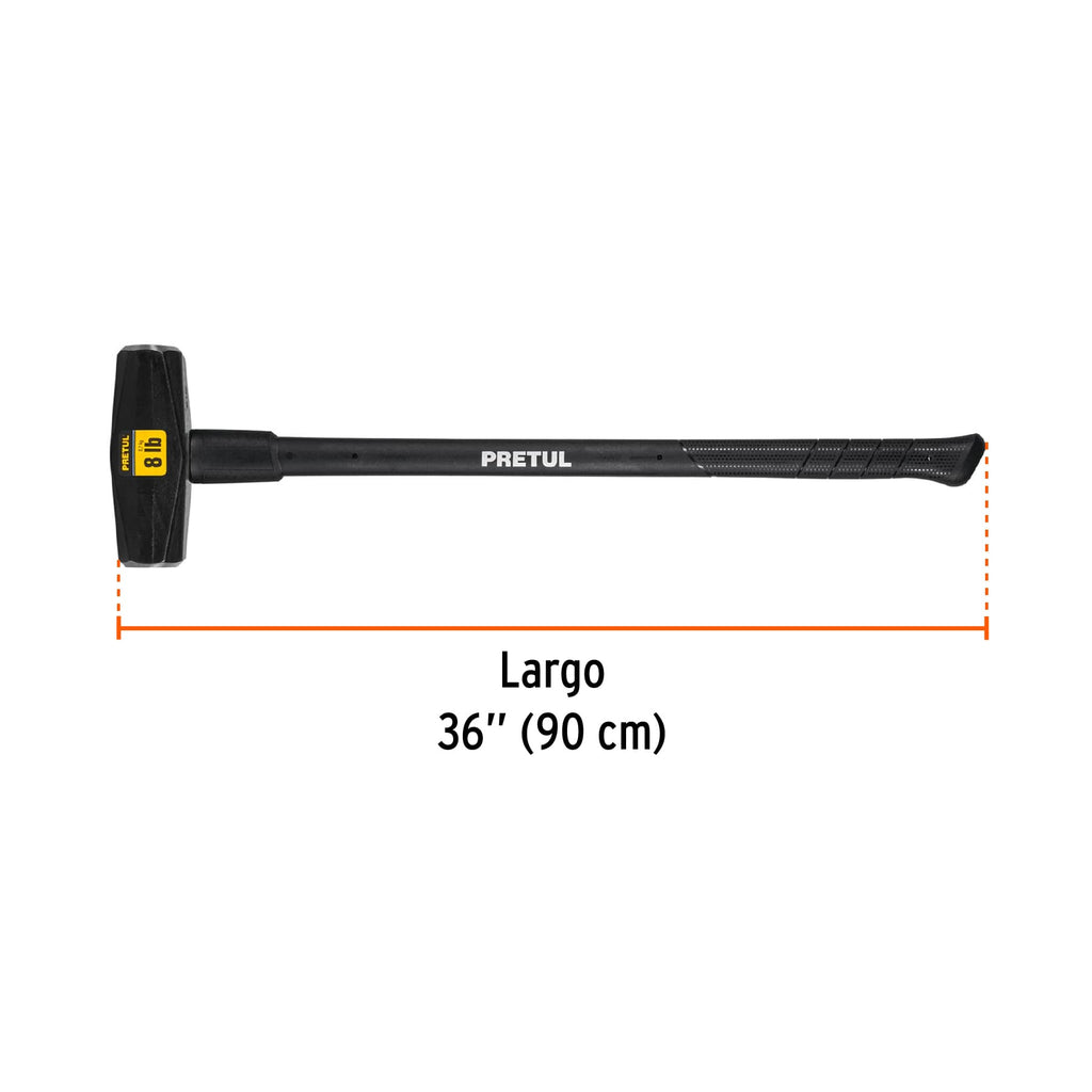 Marro tipo Nevada 8 lbs. mango 36", PRETUL MD- 8MP (22205)