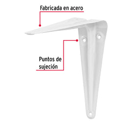 Ménsula de acero blanca 5 x 6