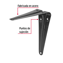 Cargar imagen en el visor de la galería, Ménsula de acero gris 5 x 6&quot;, FIERO ME- 6G (44004)