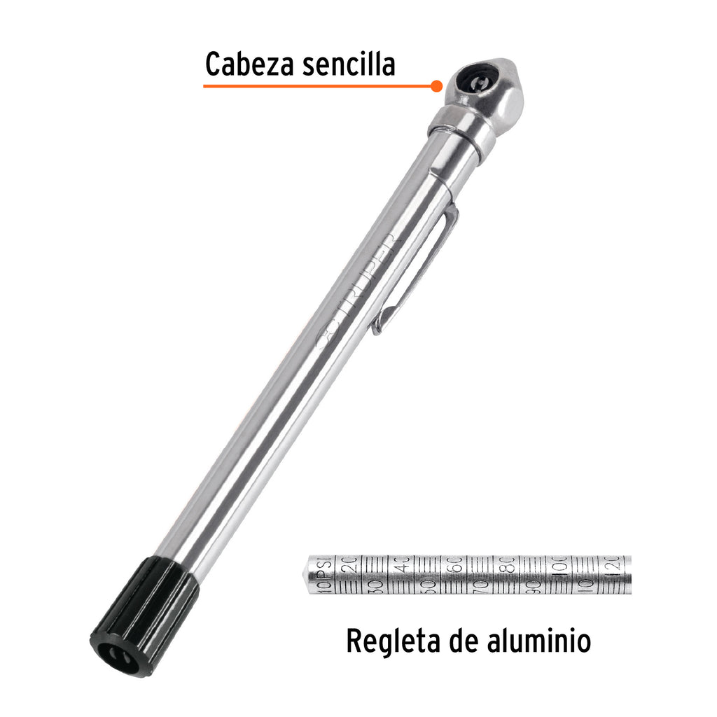 Calibrador de presión 120 psi cabeza sencilla TRUPER MEA-120S ( 19096)