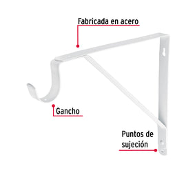 Ménsula reforzada blanca 11 x 12