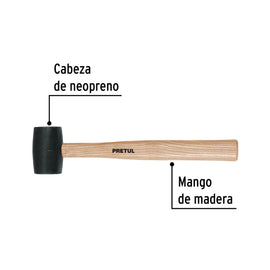 Mazo de hule, 8 oz, PRETUL MH- 8P (20565)