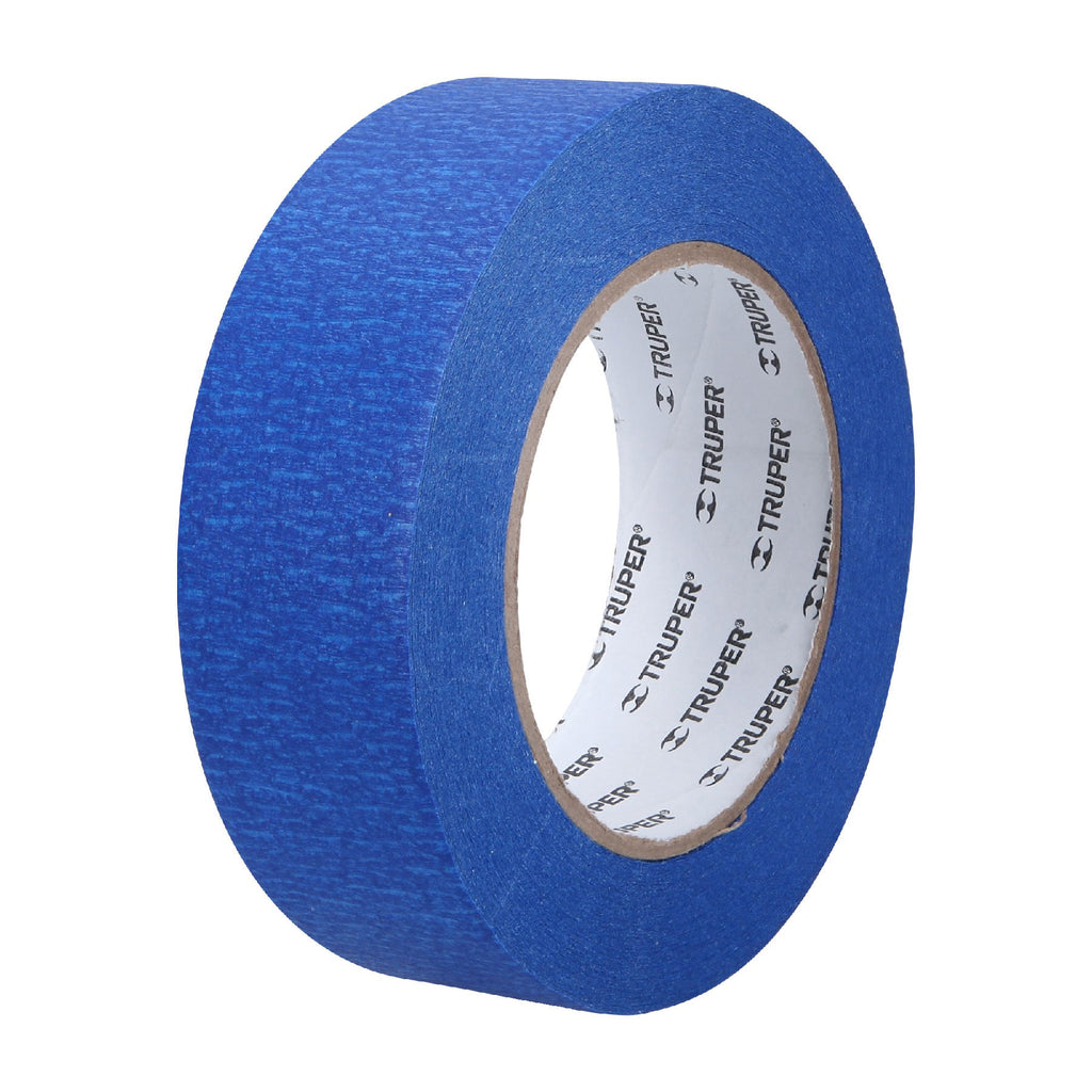 Cinta masking tape azul de 1-1/2" x 50 m para pintor, TRUPER MSK-1  1/2A (12623)