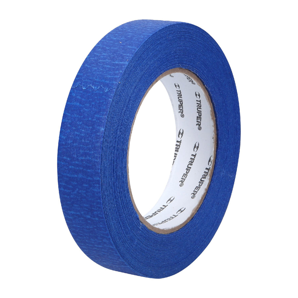 Cinta masking tape azul de 1" x 50 m para pintor, TRUPER MSK-1A (12622)