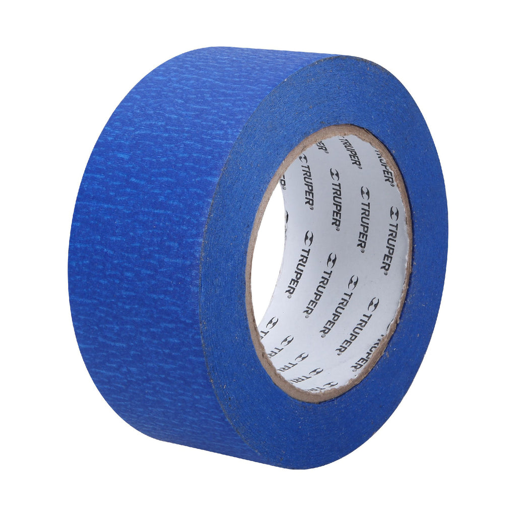 Cinta masking tape azul de 2" x 50 m para pintor, TRUPER MSK-2A (12624)