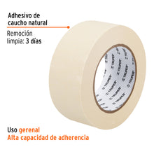 Cargar imagen en el visor de la galería, Cinta masking tape de 2&quot; x 50 m, TRUPER MSK-2 (12593)