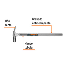 Cargar imagen en el visor de la galería, Martillo tubular pulido 20 oz uña recta, TRUPER MTR-20 (16703)