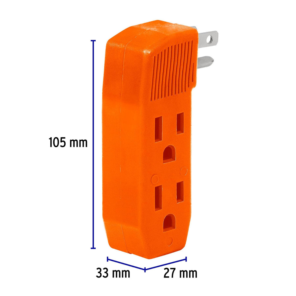 Multicontacto triple aterrizado, tipo "F" reforzado, VOLTECK MUL-350 (46803)