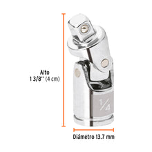 Cargar imagen en el visor de la galería, Nudo universal para dados con cuadro de 1/4&quot;, TRUPER N-4770 (13226)