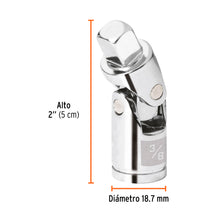 Cargar imagen en el visor de la galería, Nudo universal para dados con cuadro de 3/8&quot;, TRUPER N-5270 (13669)