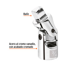 Cargar imagen en el visor de la galería, Nudo universal para dados con cuadro de 3/4&quot;, TRUPER N-5670 (13910)