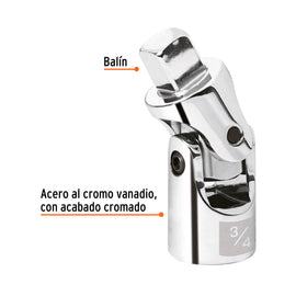 Nudo universal para dados con cuadro de 3/4