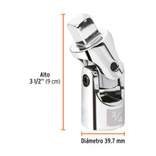 Cargar imagen en el visor de la galería, Nudo universal para dados con cuadro de 3/4&quot;, TRUPER N-5670 (13910)