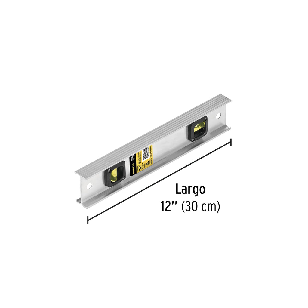 Nivel de 12" con cuerpo de aluminio, PRETUL NP-12P (22454)