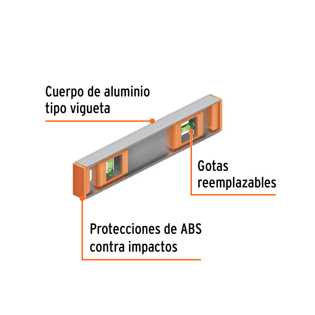 Nivel profesional de 12" con protección de ABS, TRUPER NP-12 (17030)