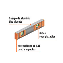 Cargar imagen en el visor de la galería, Nivel profesional de 12&quot; con protección de ABS, TRUPER NP-12 (17030)