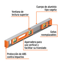 Cargar imagen en el visor de la galería, Nivel profesional de 18&quot; con protección de ABS, TRUPER NP-18 (17034)