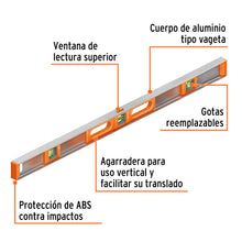 Cargar imagen en el visor de la galería, Nivel profesional de 36&quot; con protección de ABS, TRUPER NP-36 (17038)
