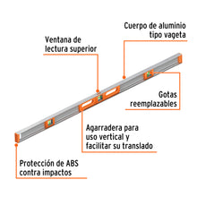Cargar imagen en el visor de la galería, Nivel profesional de 48&quot; con protección de ABS, TRUPER NP-48 (17040)