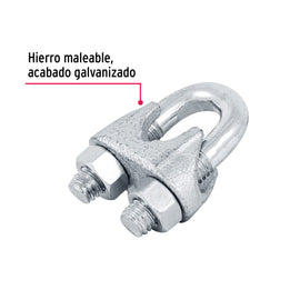 Nudos (perros) de hierro p/cable de 1/2