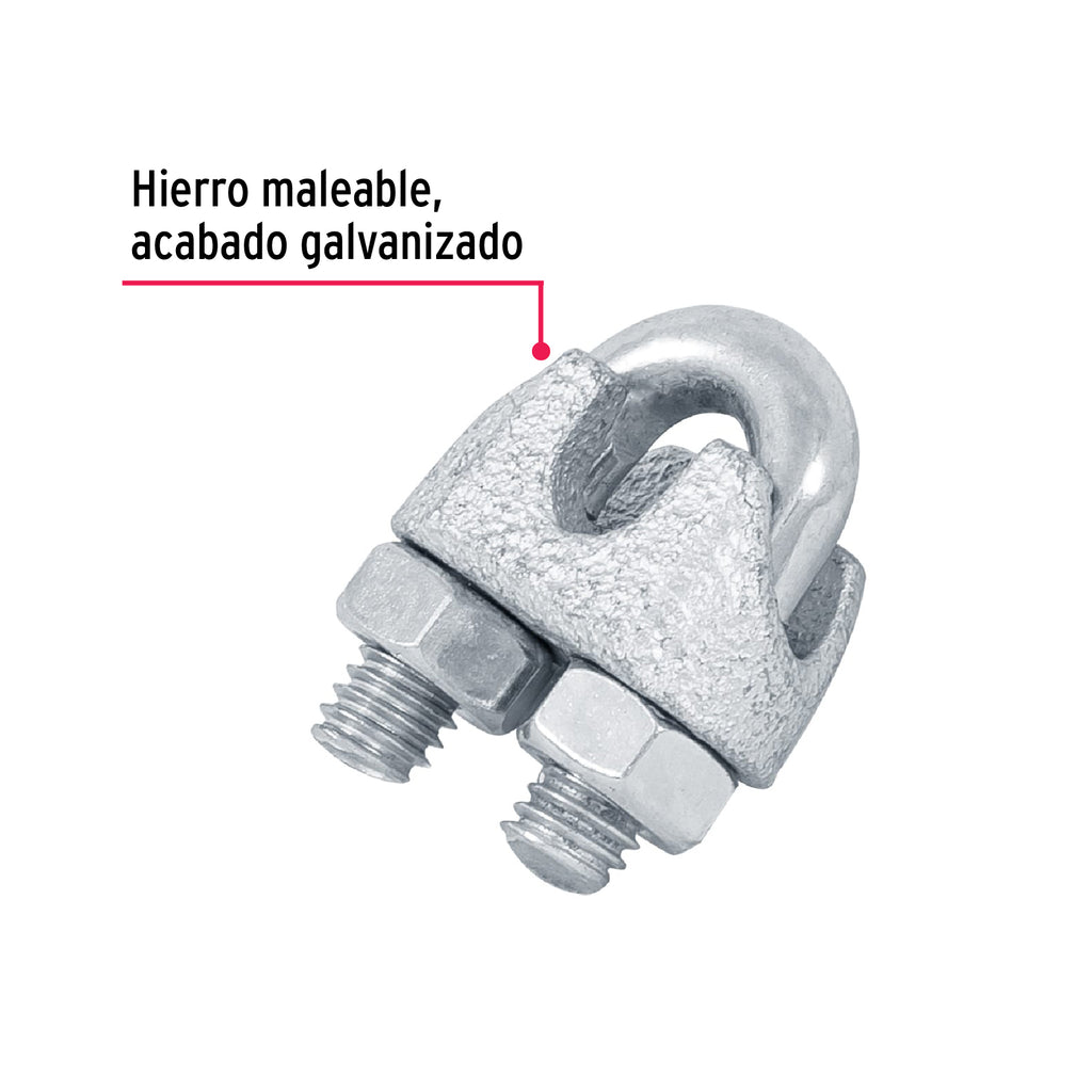 Nudos (perros) de hierro p/cable de 1/4", FIERO NUDO-1/4 (44084)