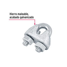 Nudos (perros) de hierro p/cable de 1/8