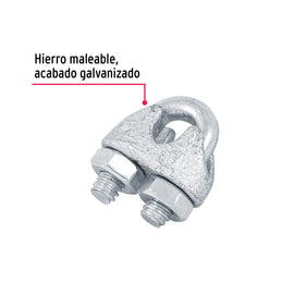 Nudos (perros) de hierro p/cable de 3/16