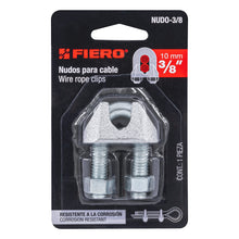 Cargar imagen en el visor de la galería, Nudos (perros) de hierro p/cable de 3/8&quot;, FIERO NUDO-3/8 (44086)